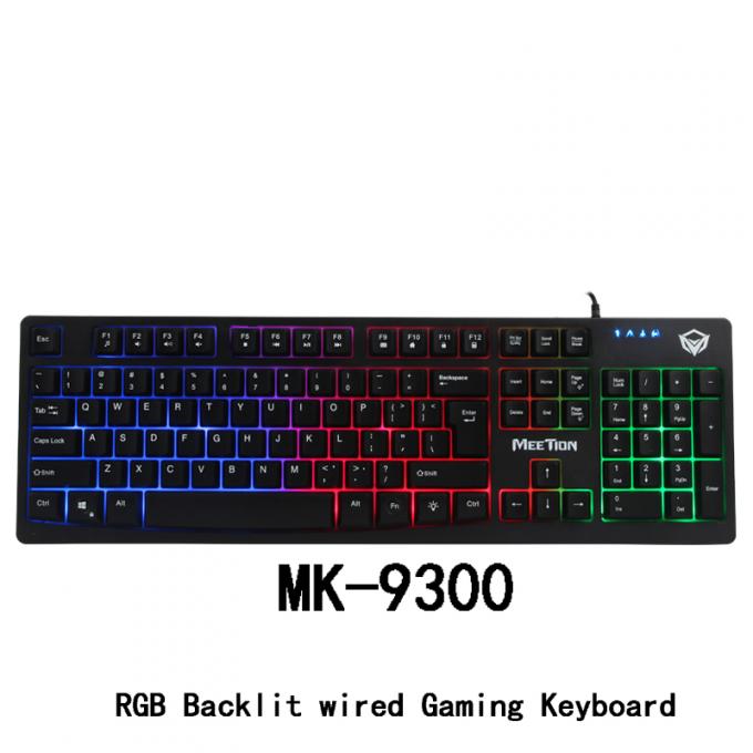 Clavier de jeu d'ordinateur portable d'ordinateur de multimédia de câble par produit nouveau de MEETION RVB macro pour le Gamer de PC