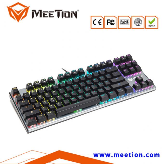 O PC Backlit diodo emissor de luz ergonômico 104 do portátil do computador do usb da venda por atacado profissional MEETION fecha o jogo Keyboarsd da membrana para o Gamer