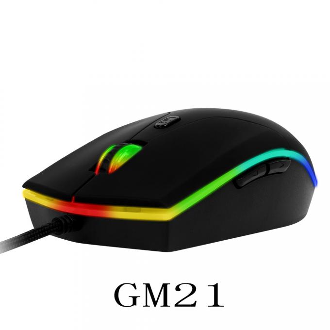 Souris et tapis de souris de câble ergonomiques de jeu de PC d'USB de contre-jour optique en gros du capteur RVB
