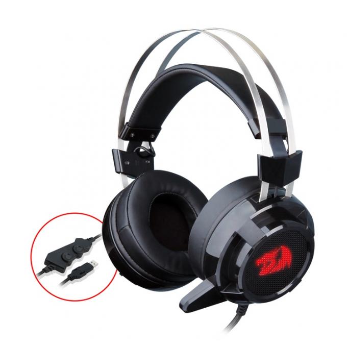 Microfone prendido do jogo do Gamer dos auriculares do jogo de Shenzhen computador vermelho USB do jogo do dragão