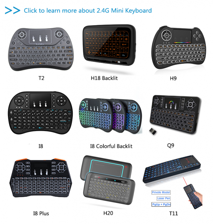 Teclado programável sem fio do usb da qualidade T18+ 2.4Ghz de Topleo o melhor mini com rato WheelSpecification